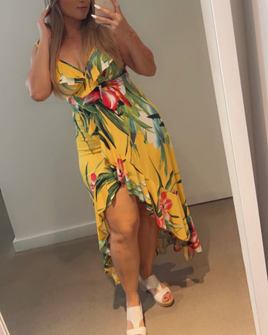 Yellow Floral Maxi Dress