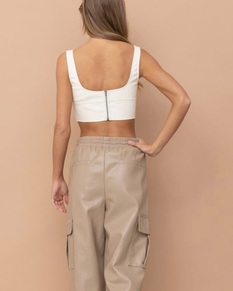 Bailey Crop Top (White)