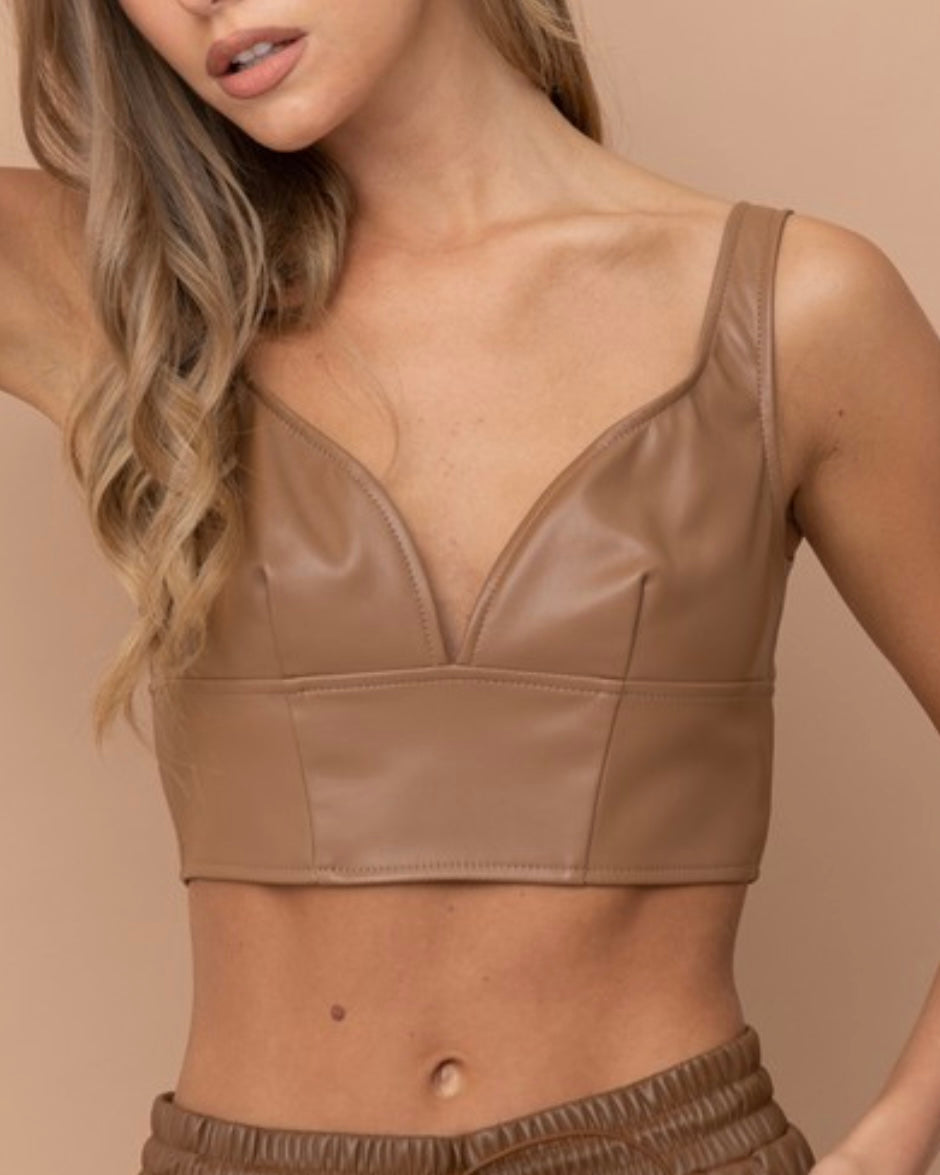 Bailey Crop Top (Brown)